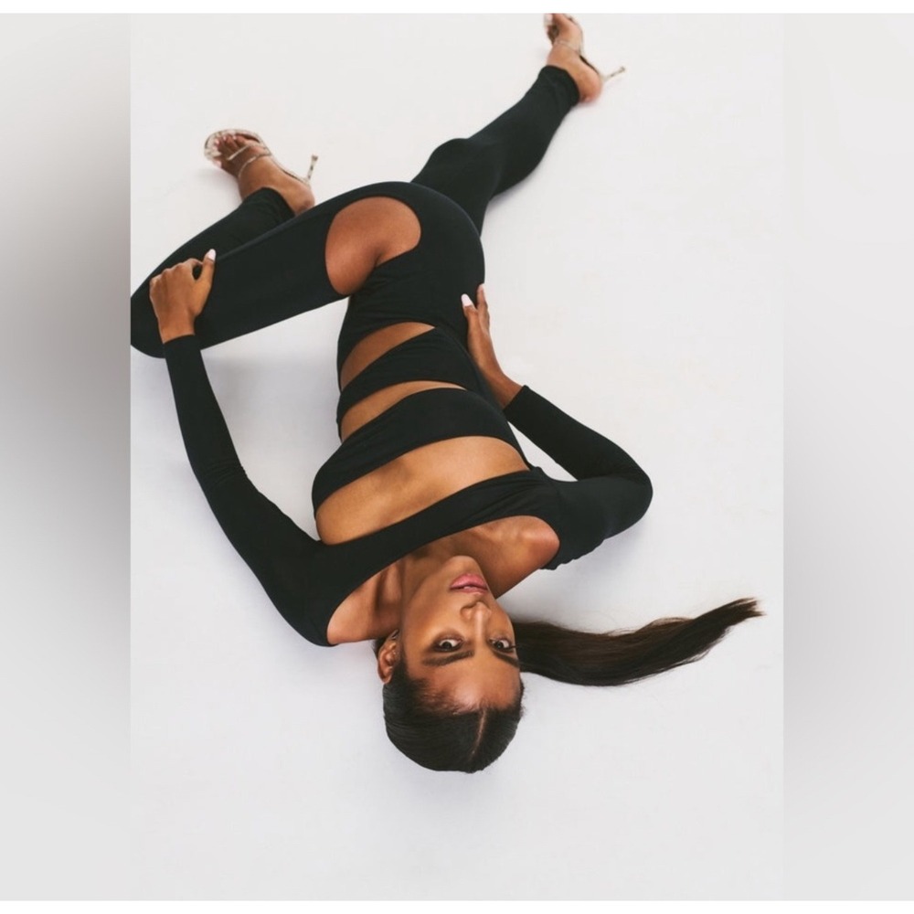 NWT SER.O.YA Andromeda Cut out Catsuit Black Sz Large $348